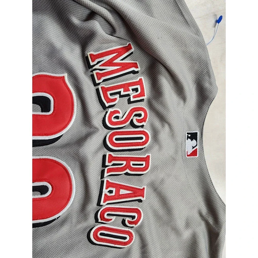 MLB Cincinnati Reds Mesoraco #39 Majestic Stitched Road Gray Jersey Men’s Size52